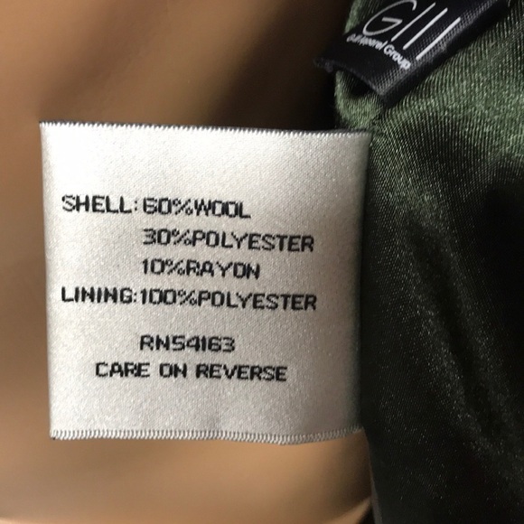 Kenneth Cole Army Green Wool Button Up Coat - Picture 12 of 14